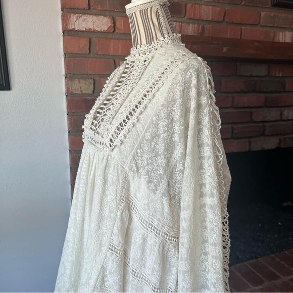 Free People Venice Crochet Mini Dress in Ivory Sz S - Picture 9 of 13